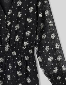 Robe en voile imprimée polyester recyclé