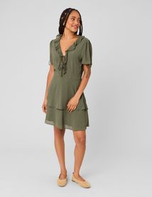 Robe courte en plumetis