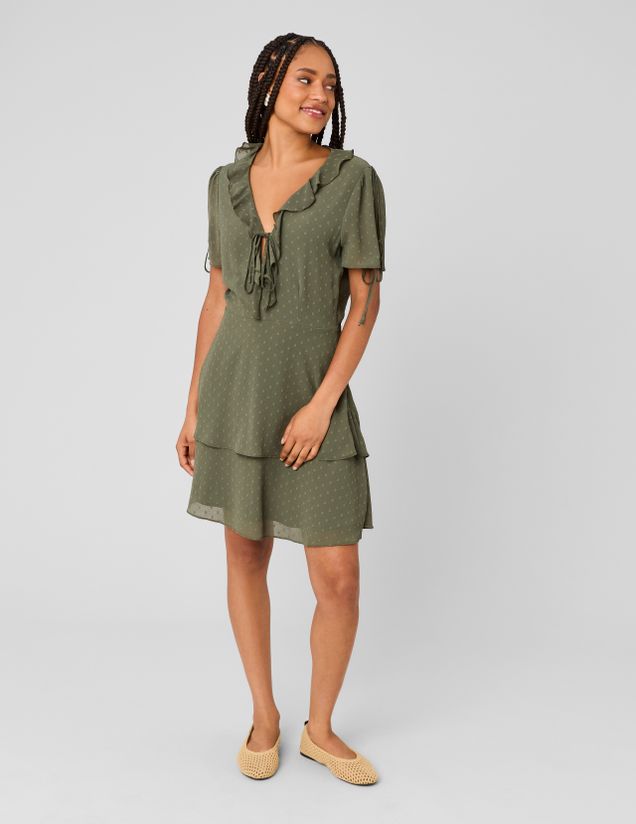 Robe courte en plumetis