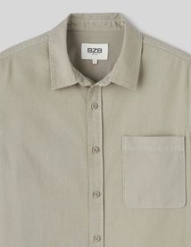 Chemise droite twill uni