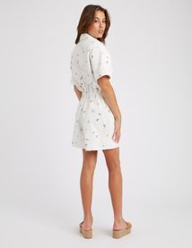 Combishort imprimée en jean