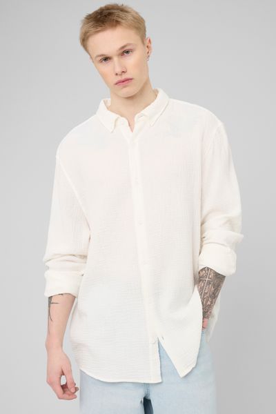 Chemise manches longues gaze de coton