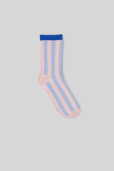 Chaussettes &agrave; rayures brillantes