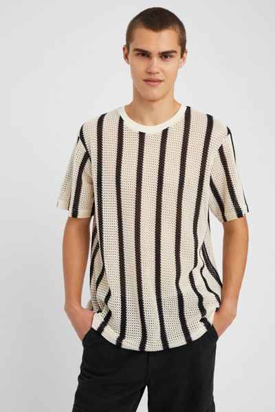 T-shirt tricot &agrave; rayures