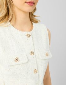 Veste en tweed sans manches