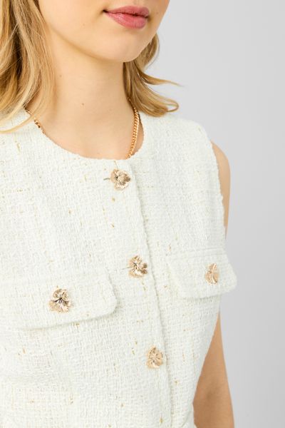 Veste en tweed sans manches