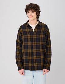 Chemise &agrave; carreaux en gaze de coton