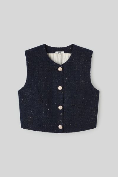 Gilet sans manches en tweed