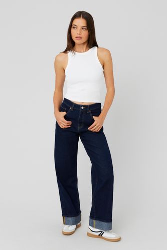 Jean baggy à revers