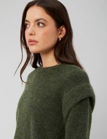 Pull col rond chiné