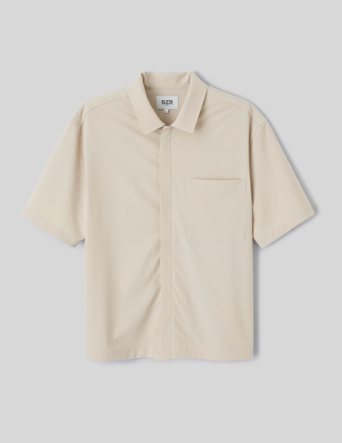 Chemise zipp&eacute;e manches courtes