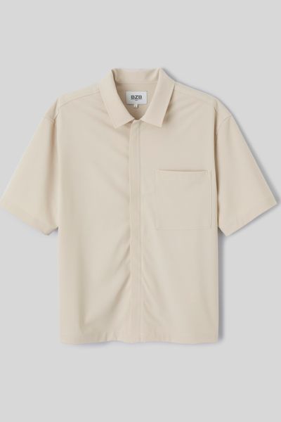 Chemise zipp&eacute;e manches courtes