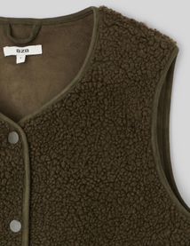 Gilet sans manches en sherpa