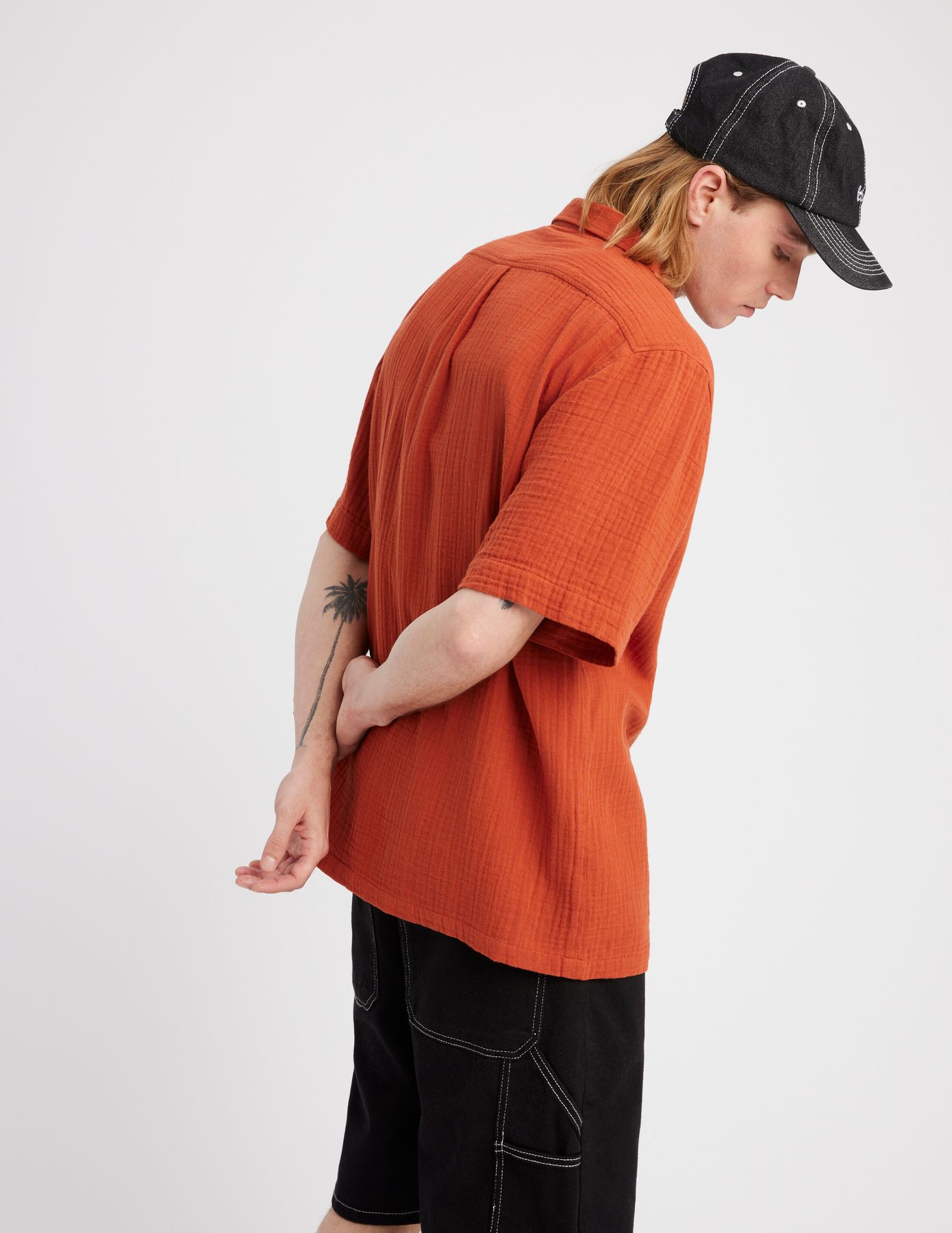 Chemise manches courtes gaze de coton