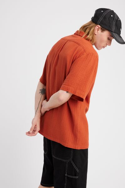 Chemise manches courtes gaze de coton