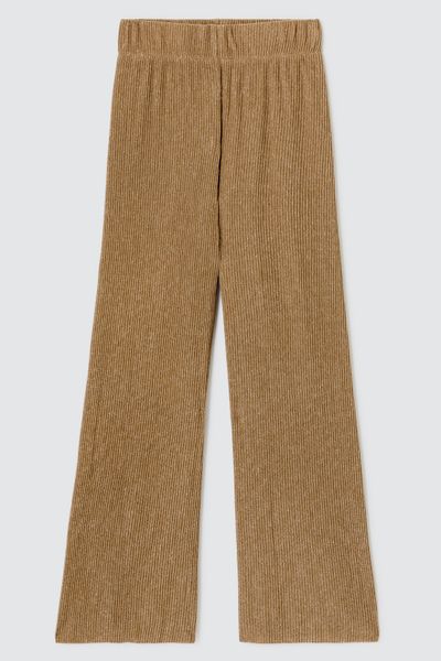 Pantalon plissé brillant