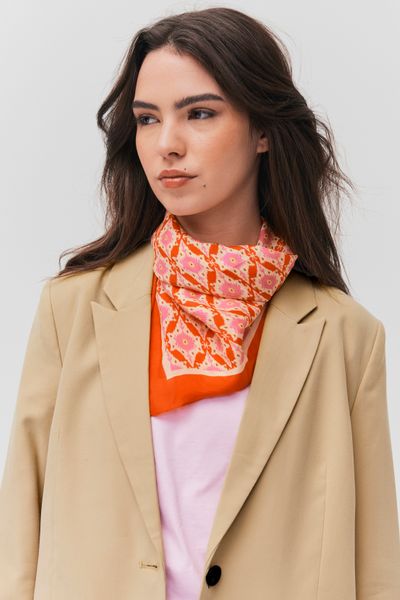 Foulard soie imprimé