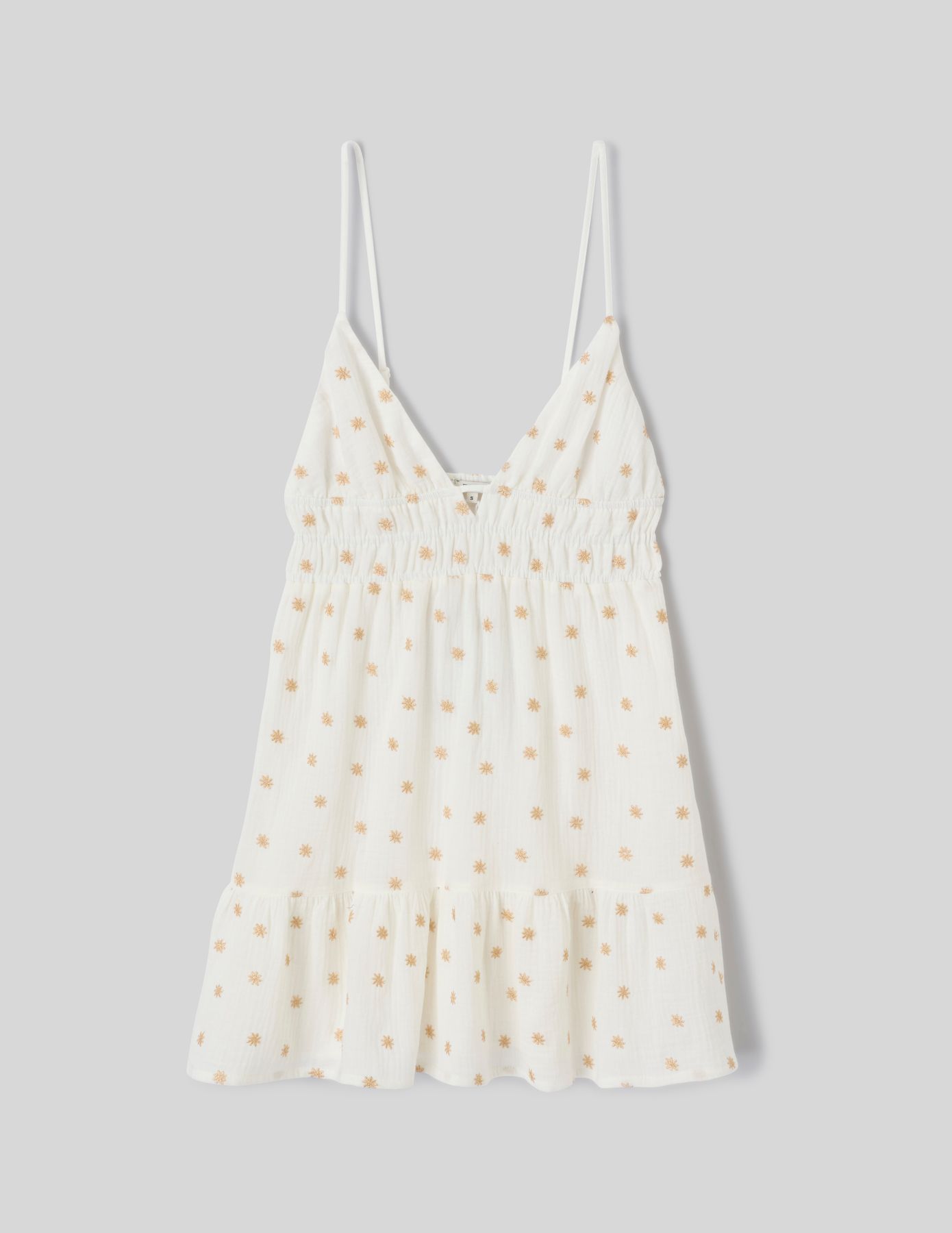 Robe courte &agrave; broderies