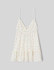 Robe courte &agrave; broderies