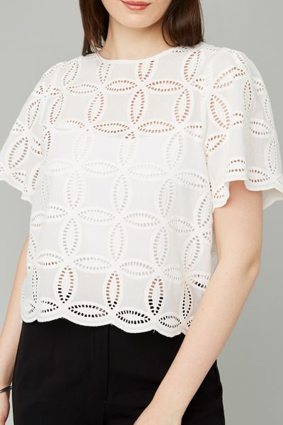 Blouse en broderie anglaise