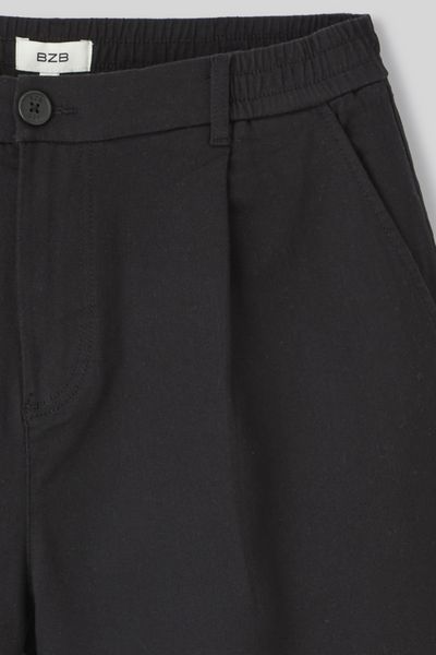 Bermuda à pinces taille élastiquée