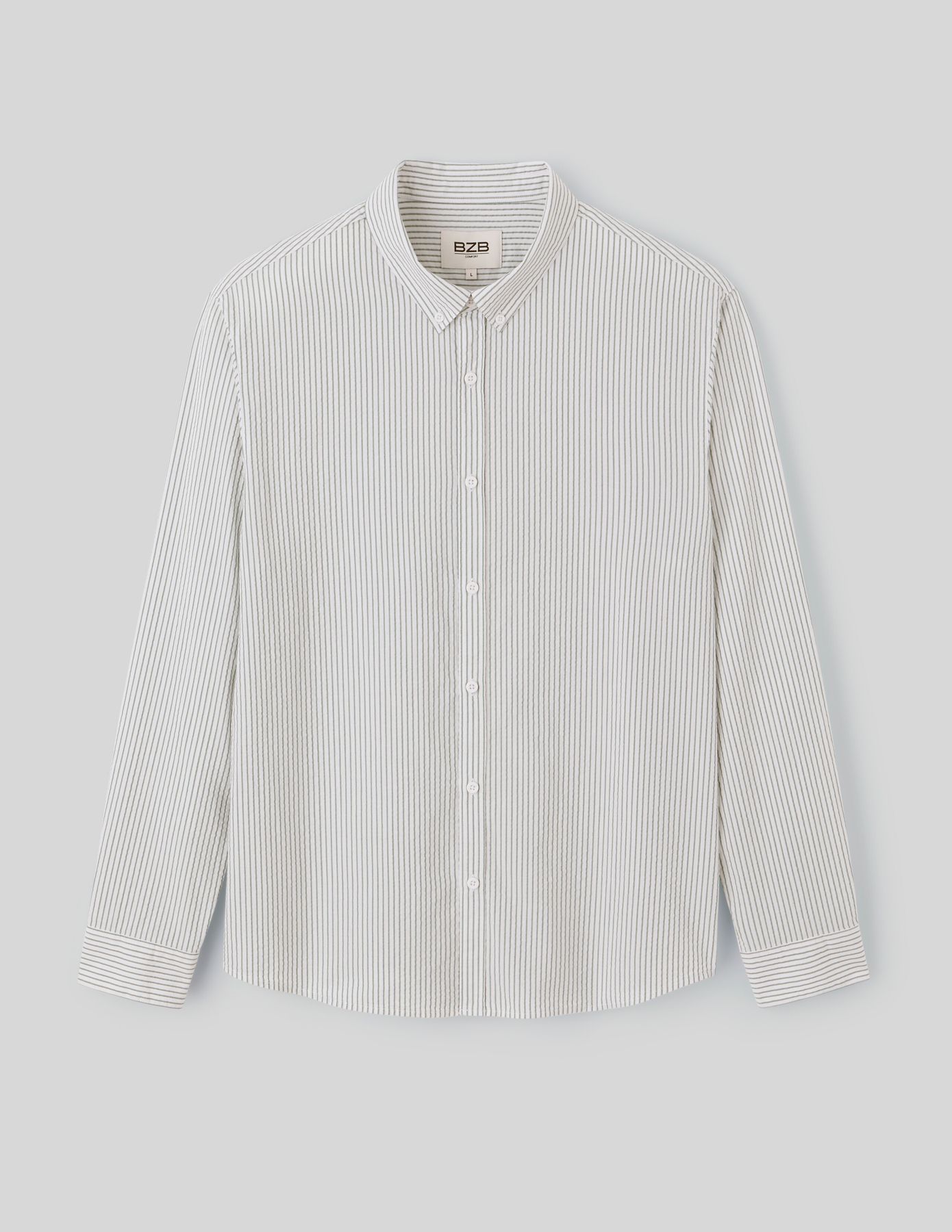 Chemise seersucker rayée