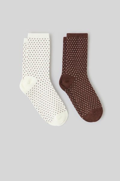 Lot de 2 paires de chaussettes à pois