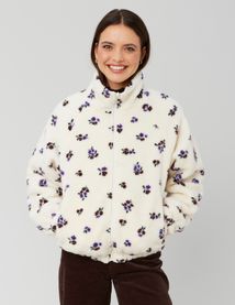 Blouson sherpa imprimé réversible