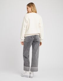 Sweat brodé patch bouclette