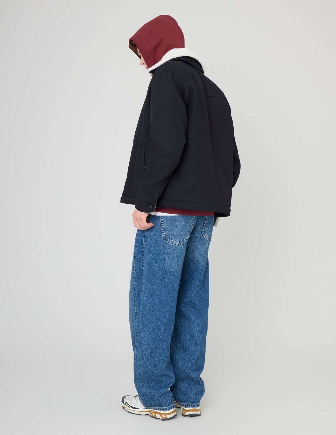 Blouson zippé col sherpa