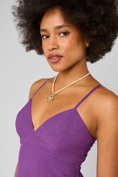 Robe longue &agrave; d&eacute;coupes dans le dos