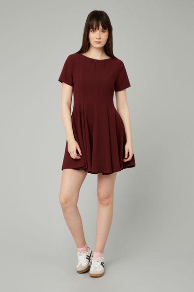 Robe courte patineuse en polyester recyclé
