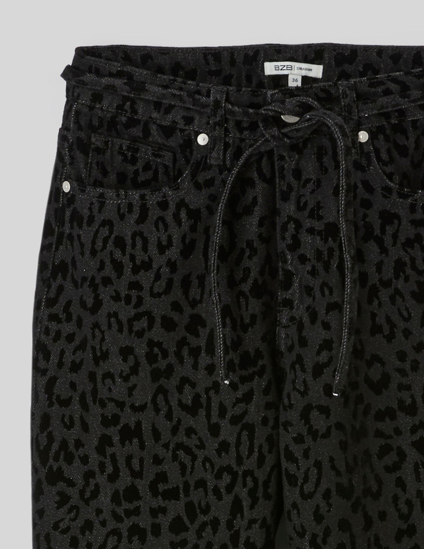 Pantalon imprim&eacute; coupe droite