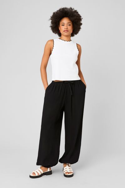 Pantalon fluide &eacute;lastiqu&eacute; bas