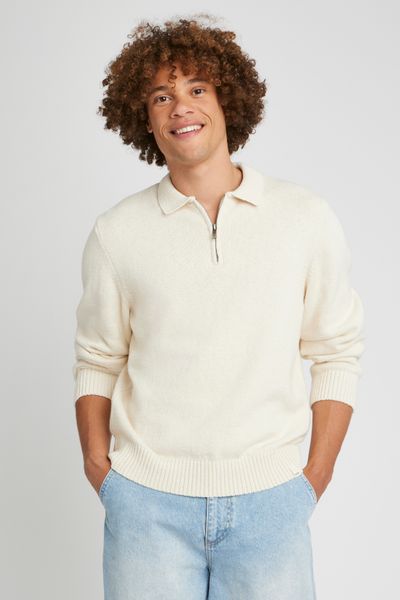 Pull col polo zippé