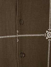 Chemise manches courtes brod&eacute;e