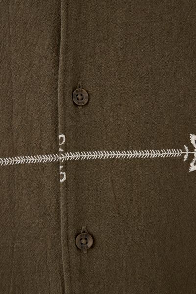 Chemise manches courtes brod&eacute;e