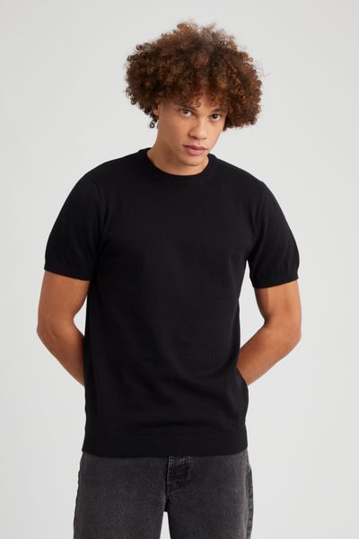 T-shirt uni matière fantaisie