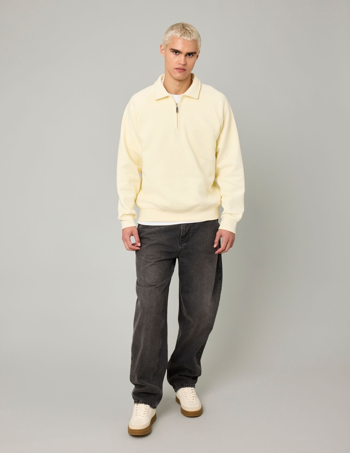 Sweat col polo zippé