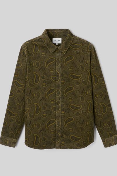 Chemise en velours imprim&eacute;e