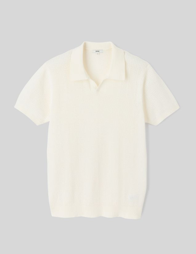 Polo maille ajour&eacute;e
