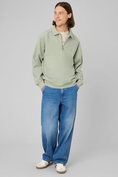 Sweat col polo zipp&eacute;