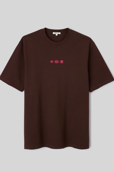 T-shirt broderie poitrine