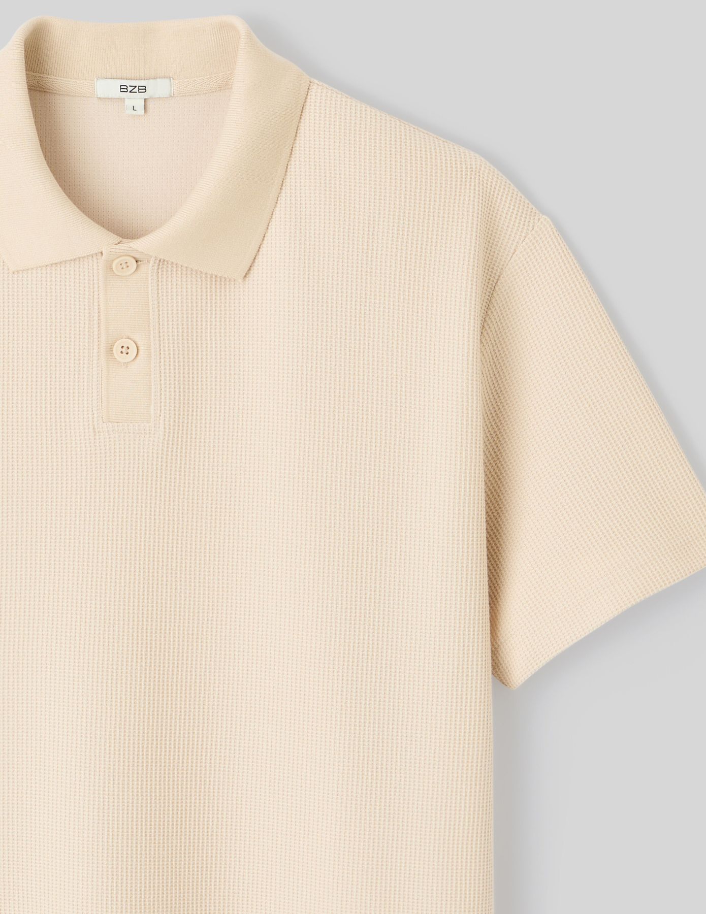 Polo maille gauffrée