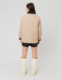 Veste avec col velours côtelé