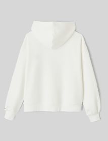 Sweat col capuche broderie poitrine