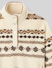 Sweat sherpa imprimé