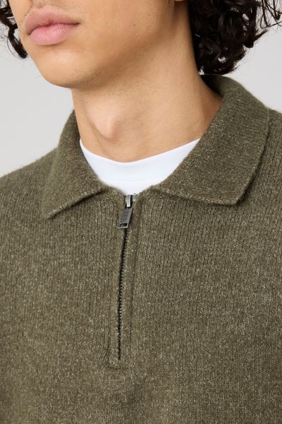 Pull col polo zippé