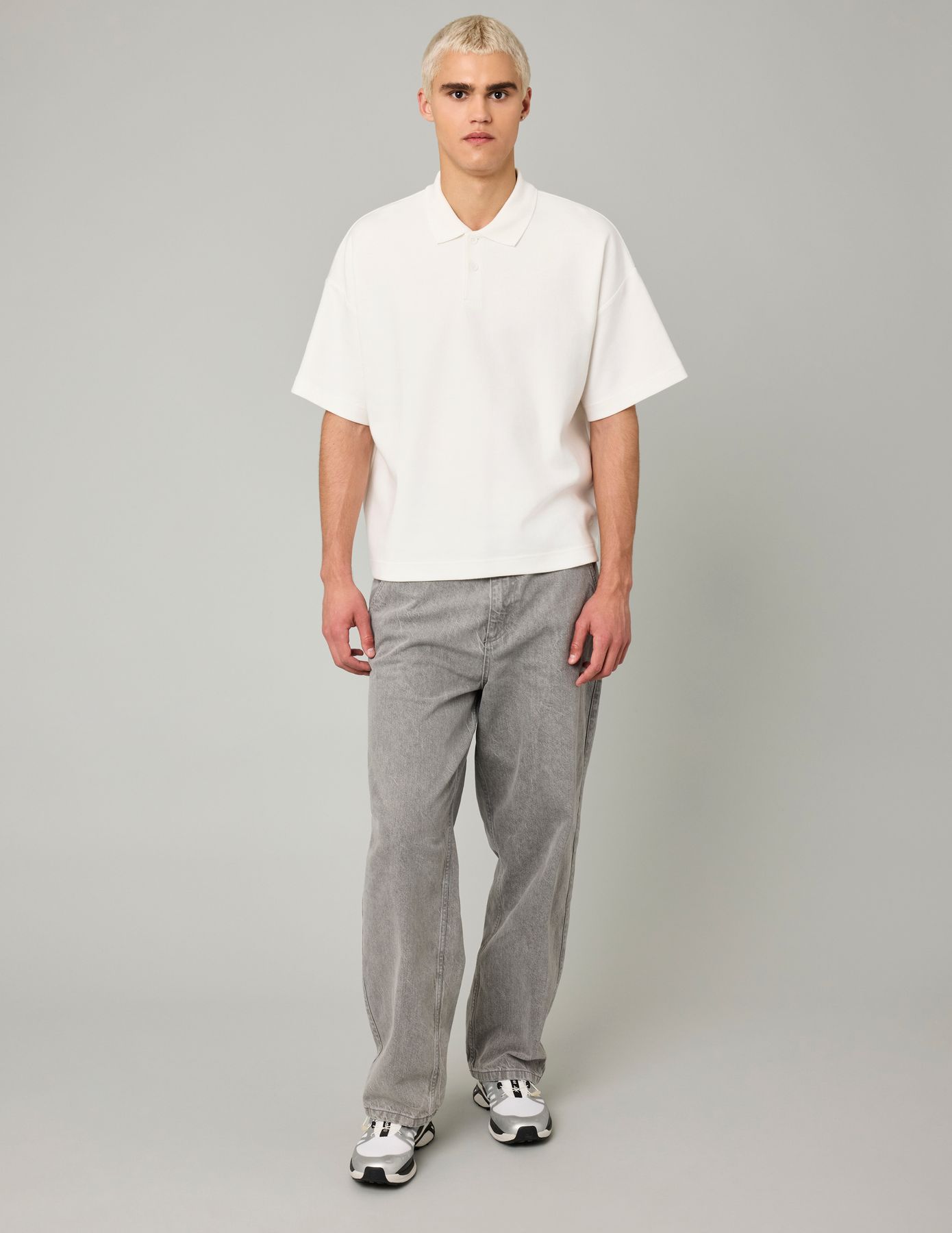 Polo boxy maille lourde