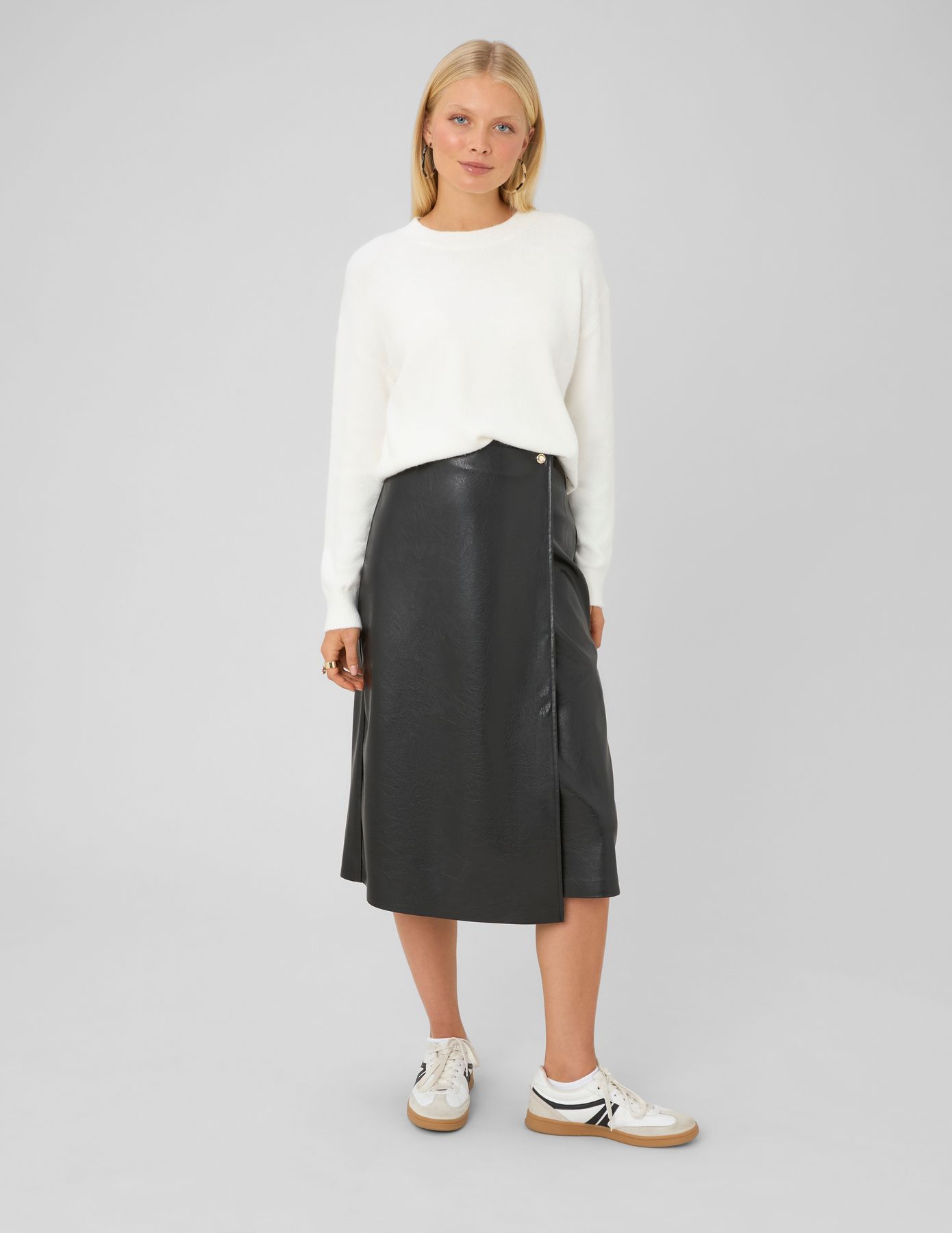 Jupe portefeuille midi